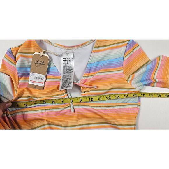 NWT Billabong Blissed Out Long Sleeve One-Piece Swimsuit bodysuit 14 upf protect - Picture 10 of 10